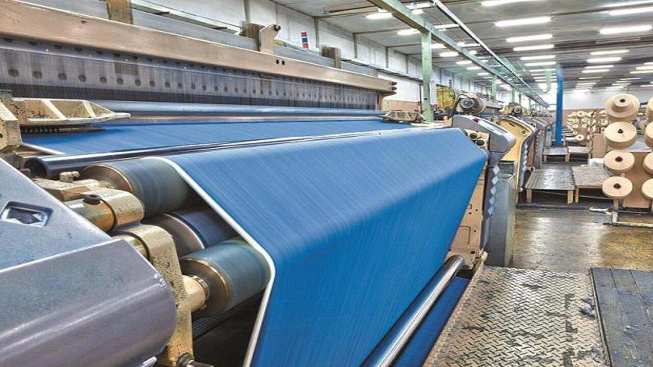 a cloth in making in Textile Factory