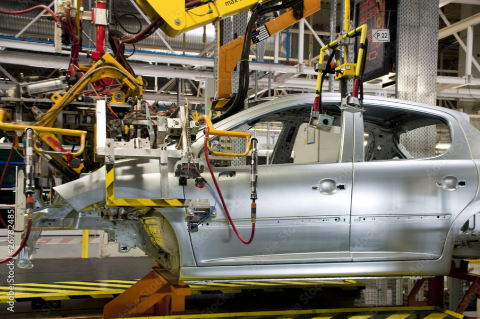 automobile in making at an automotive industry