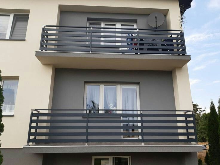 Different designs of balcony railings