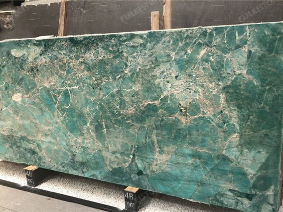 green granite marble slab