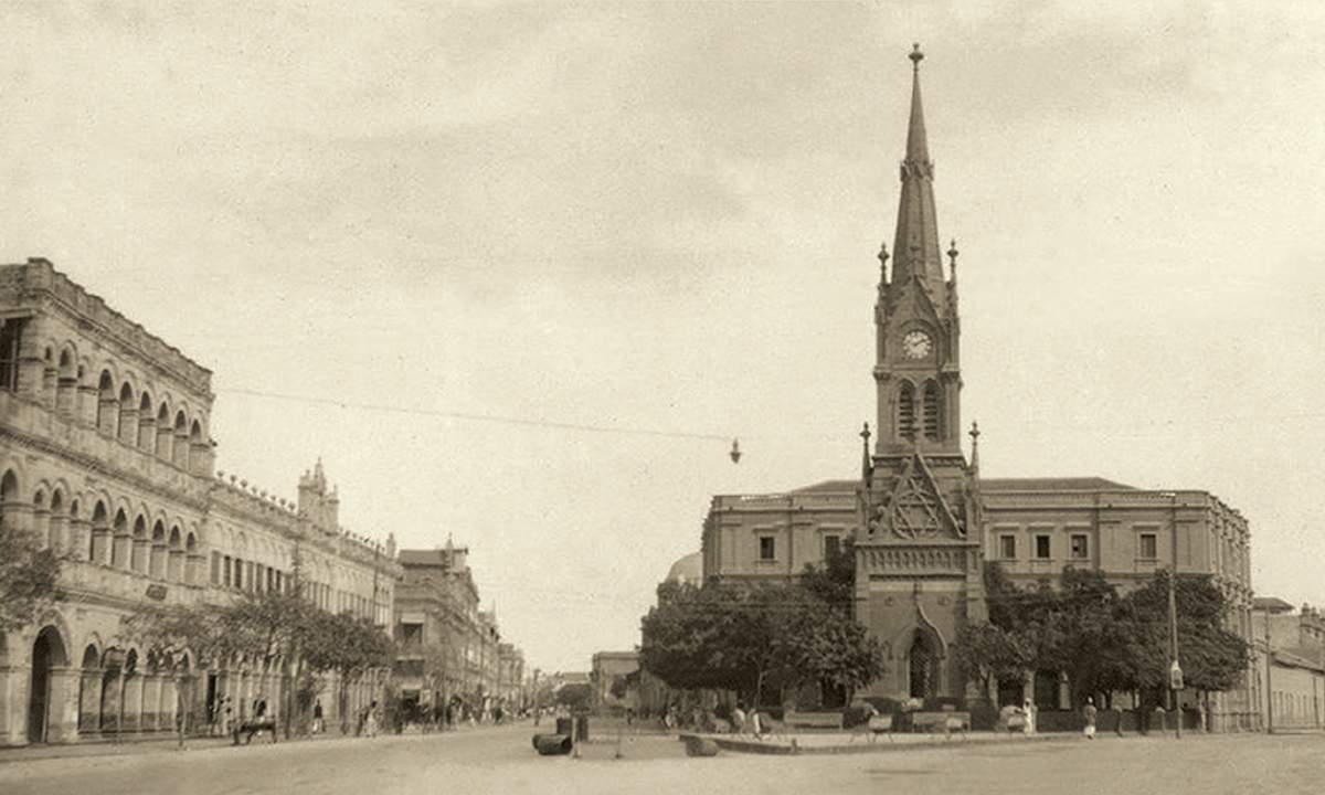 vintage image of Clock tower Karachi