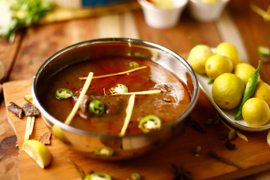 nihari dished out in a bowl