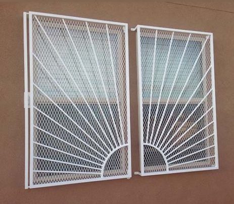 starburst window grill design 