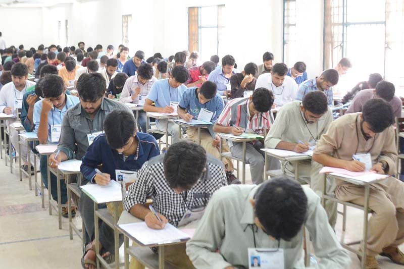 students in the exam hall