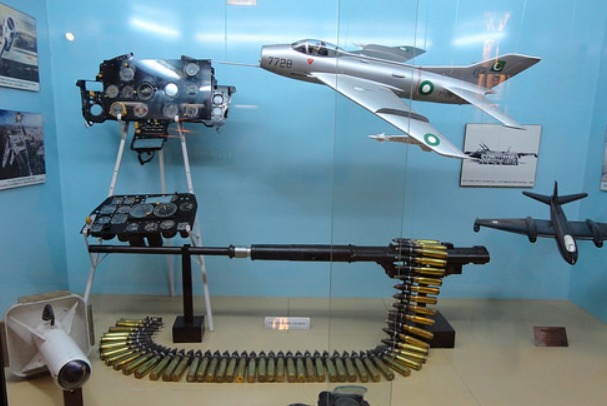 weapons at display at paf museum