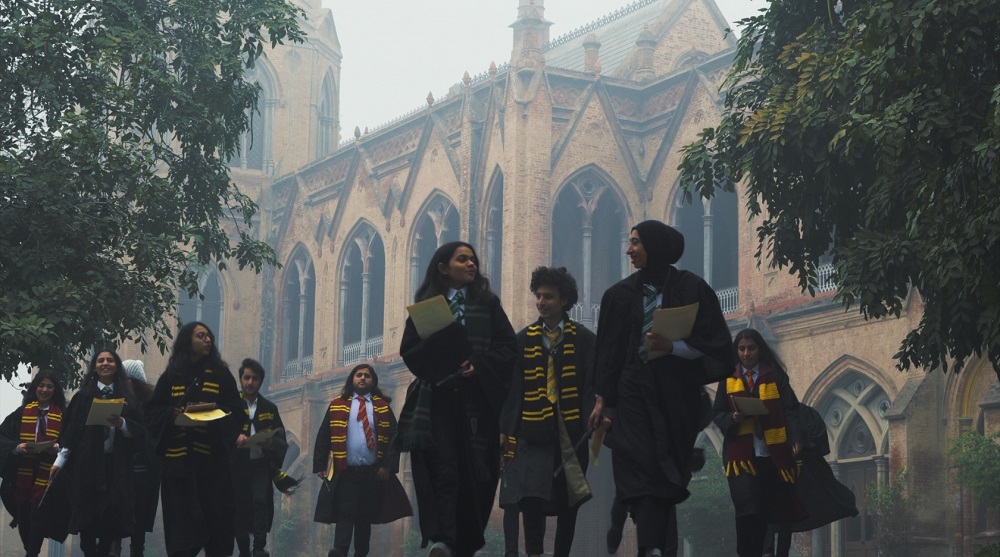 Students are walking on GCU Lahore campus