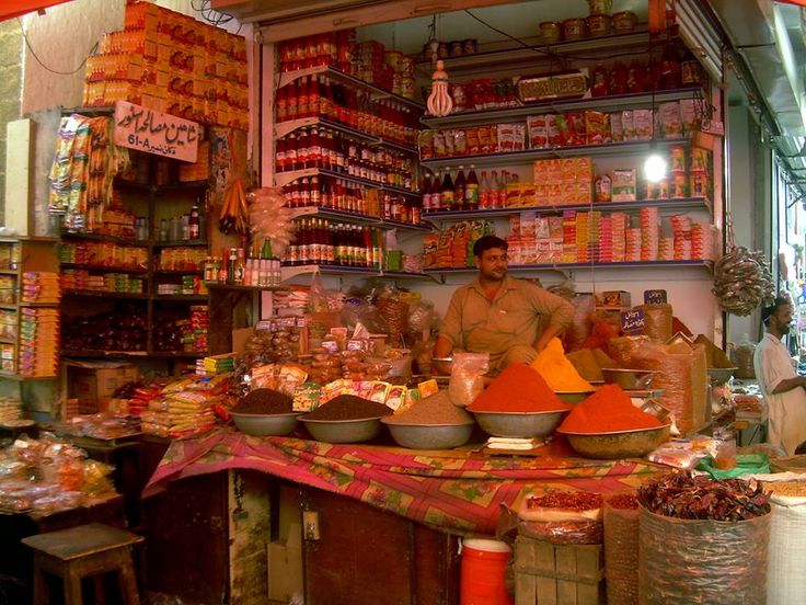 spices shop at Gulf market Karachi