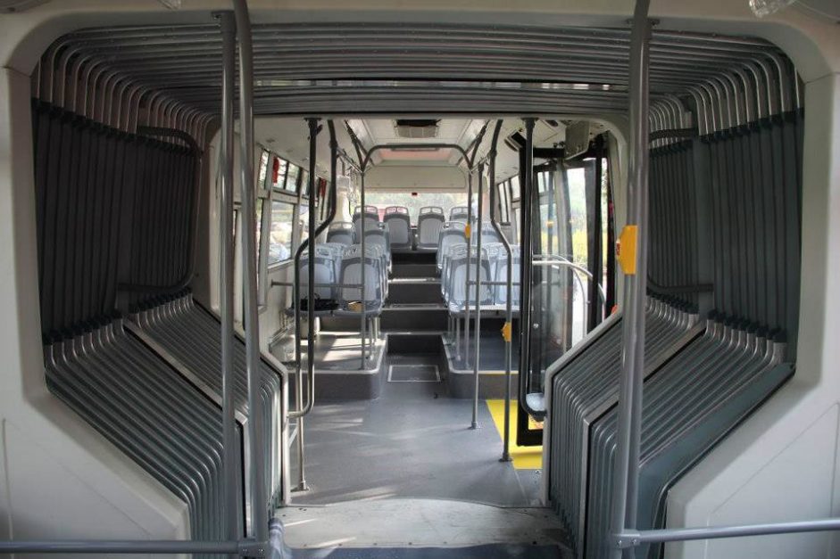 Seating of metro bus Lahore 