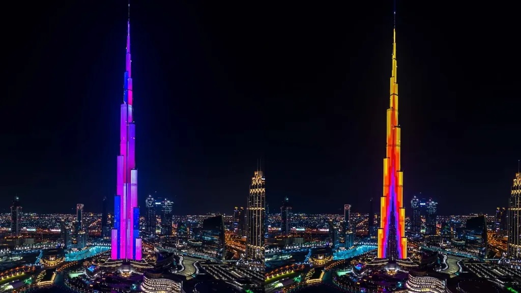 burj khalifa at night 