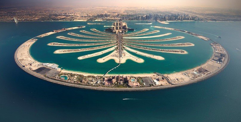 panoramic view of Palm Jumeirah