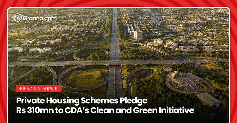 Private Housing Schemes Pledge Rs 310mn to CDA’s Clean and Green Initiative