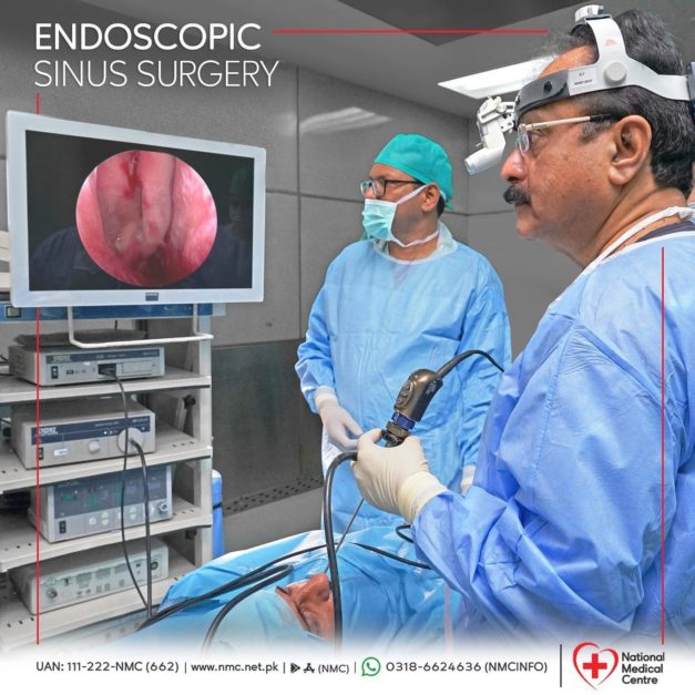 Surgeons performing endoscopic sinus surgery