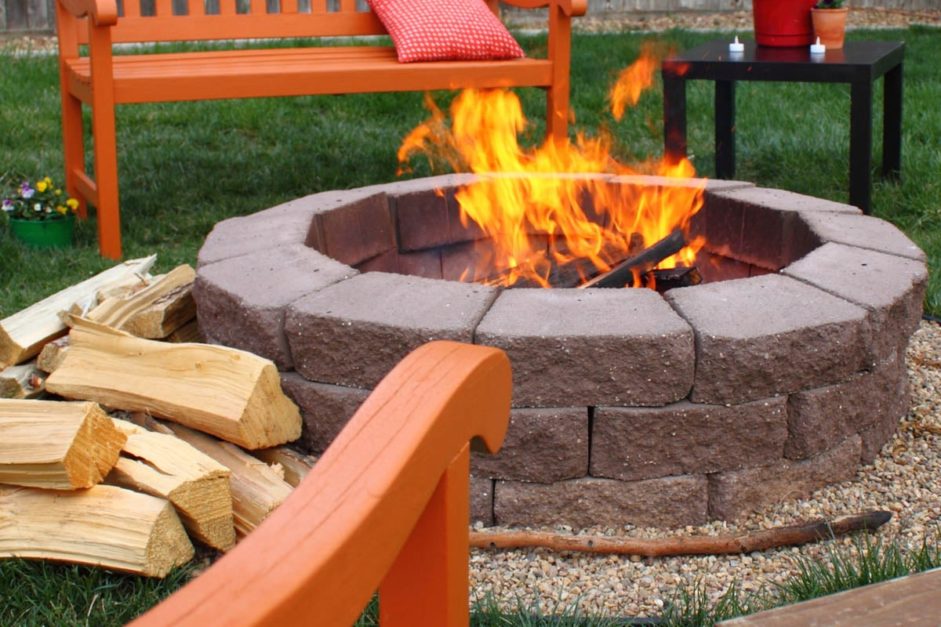 fire Pit in a garden