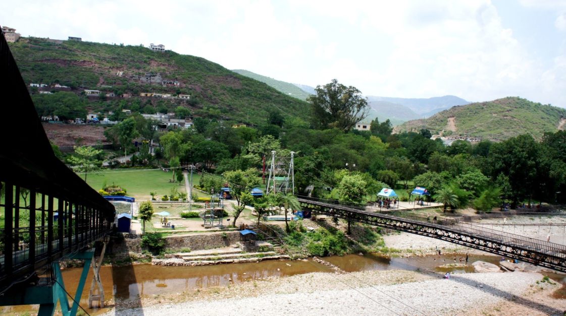 Bridges connecting different parts of Chattar Park