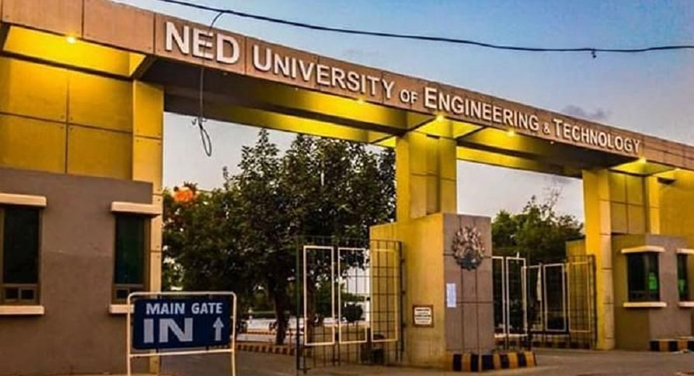 entrance of NED University of Engineering & Technology