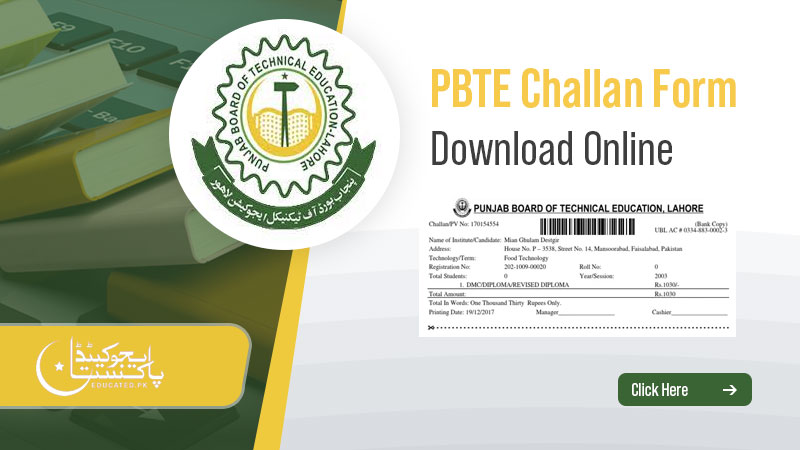 PBTE Challan Form