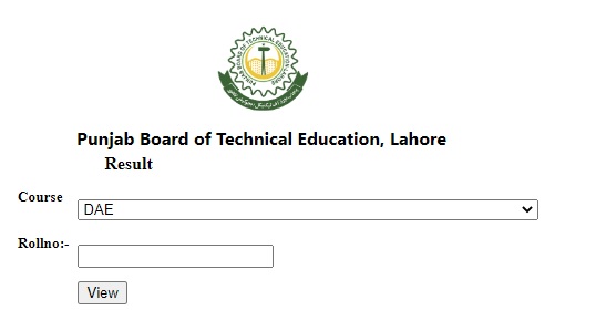 PBTE Lahore annual result checking window