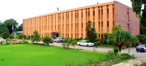 Sindh Agriculture University building and lawn