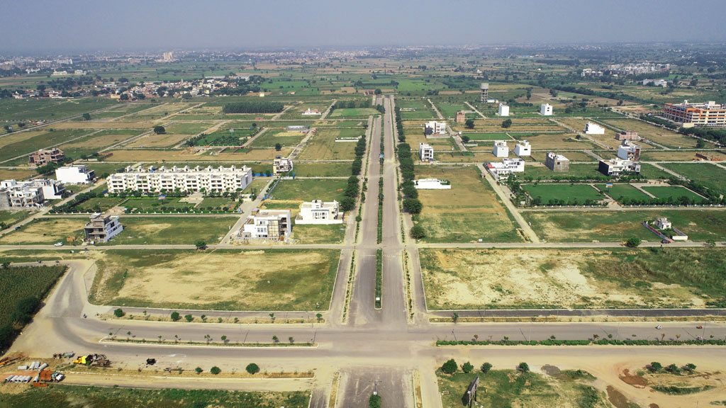 aerial view of a residential colony