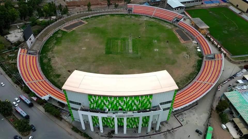 Hayatabad Cricket Stadium aerial view