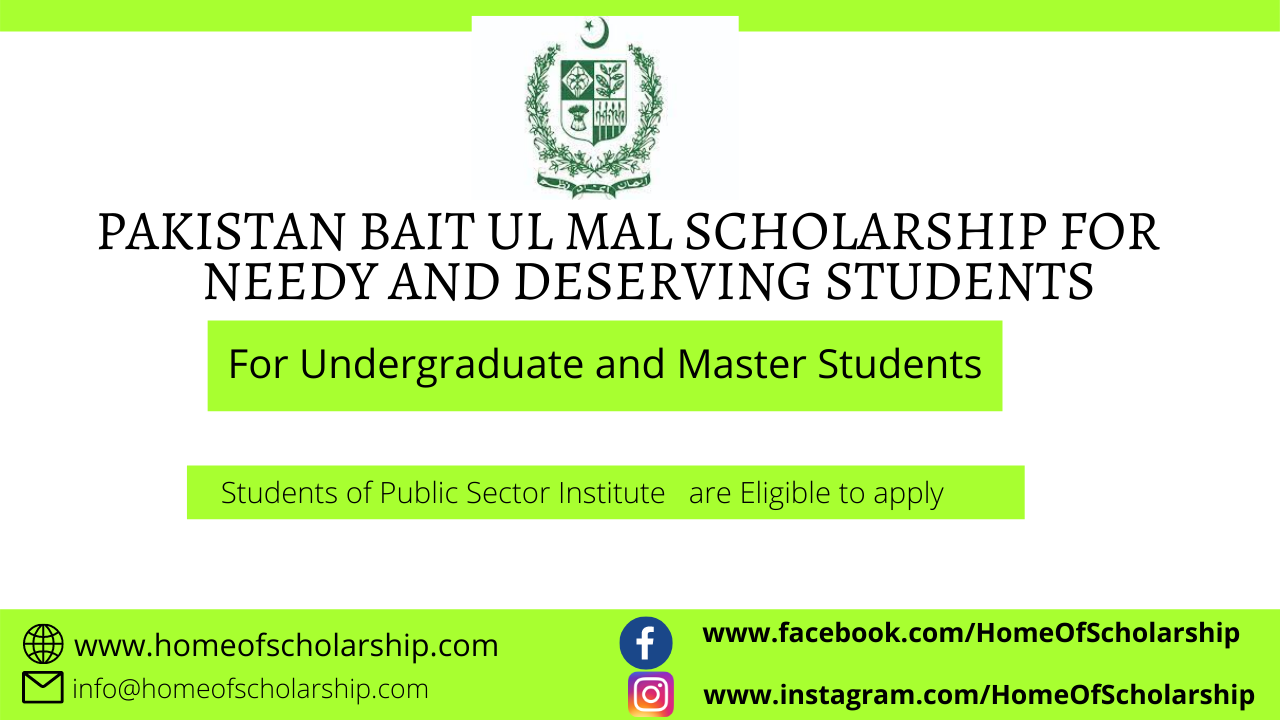 Pakistan Bait-Ul-Mal Scholarship promotional banner