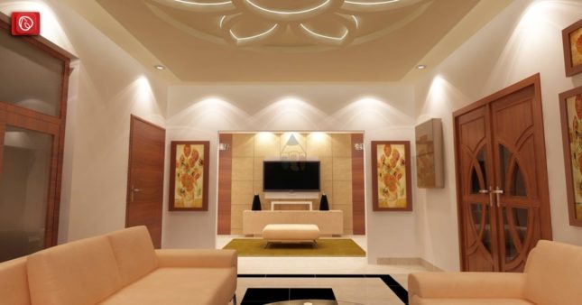 Top TV Lounge Ceiling Design Ideas Graana Com   TV Lounge Sieling 645x338 