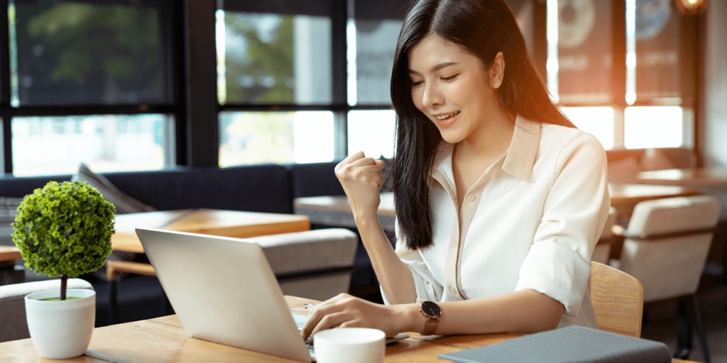 a person working on laptop