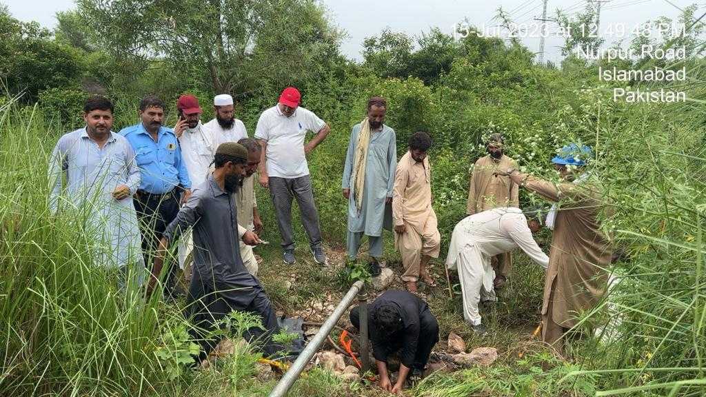 Action being taken against the illegal water connections in Islamabad