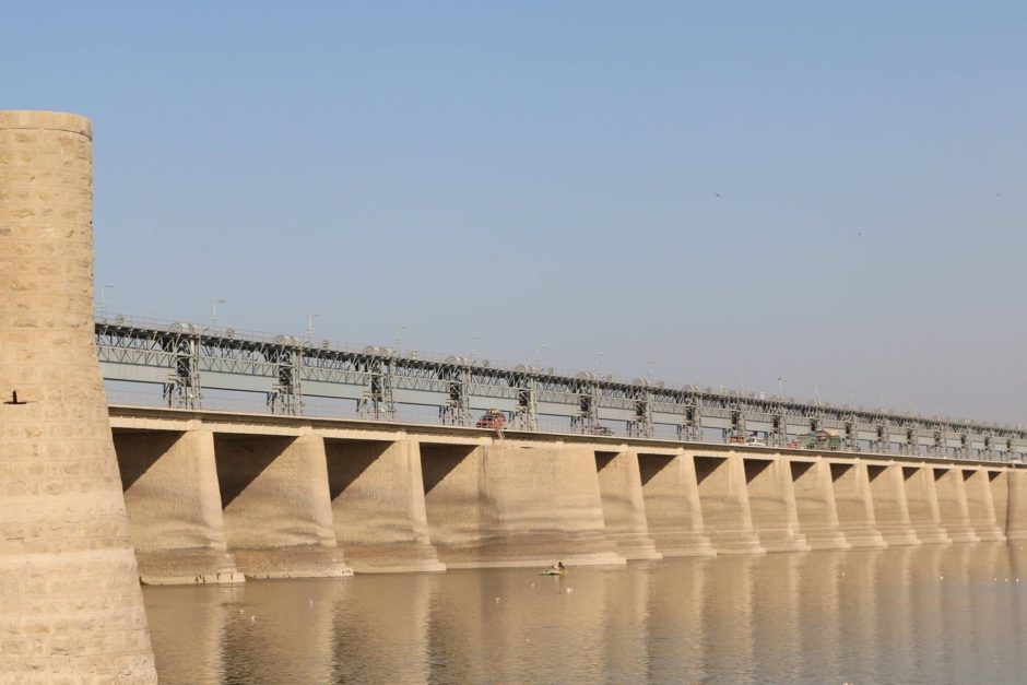 Water Flowing through Kotri Barrage