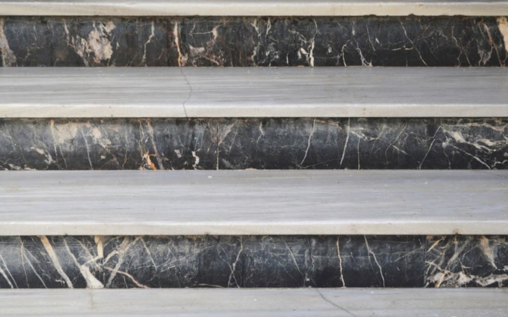 White Marble Stairs