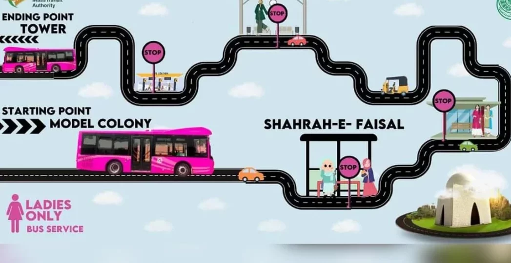 Pink Bus Route 