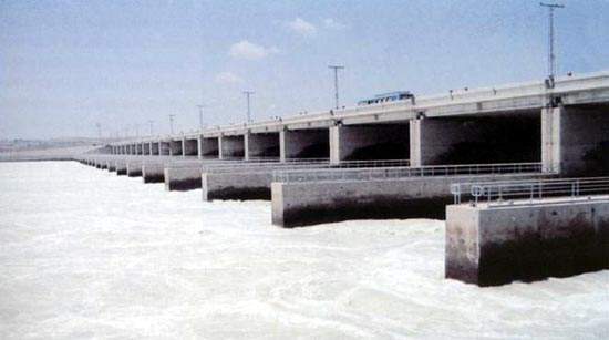 a bridge built over ghazi barotha dam lake