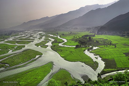 aerial view of barikot swat