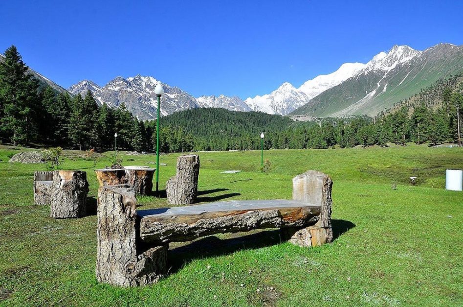 astore valley with majestic mountains in rear view