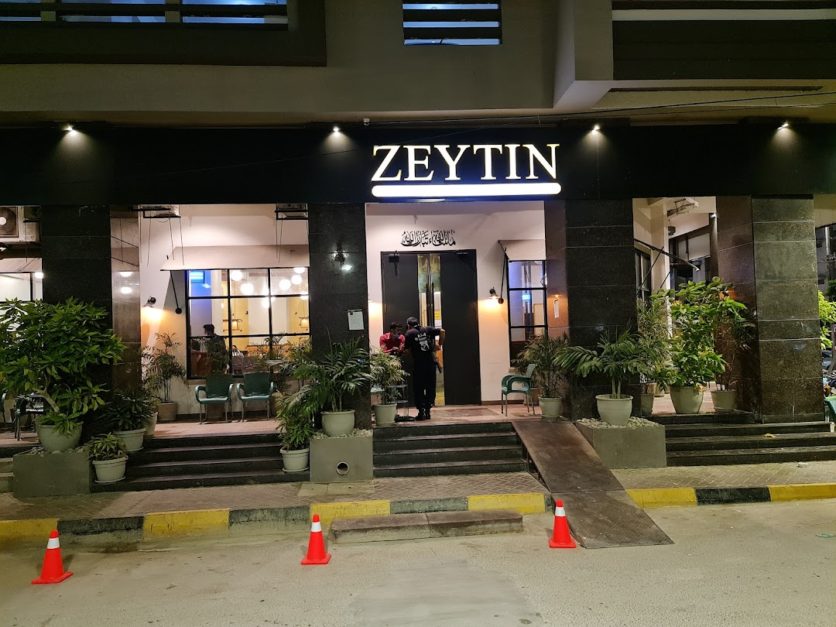 exterior view of zeytin Turkish Restaurants in Karachi