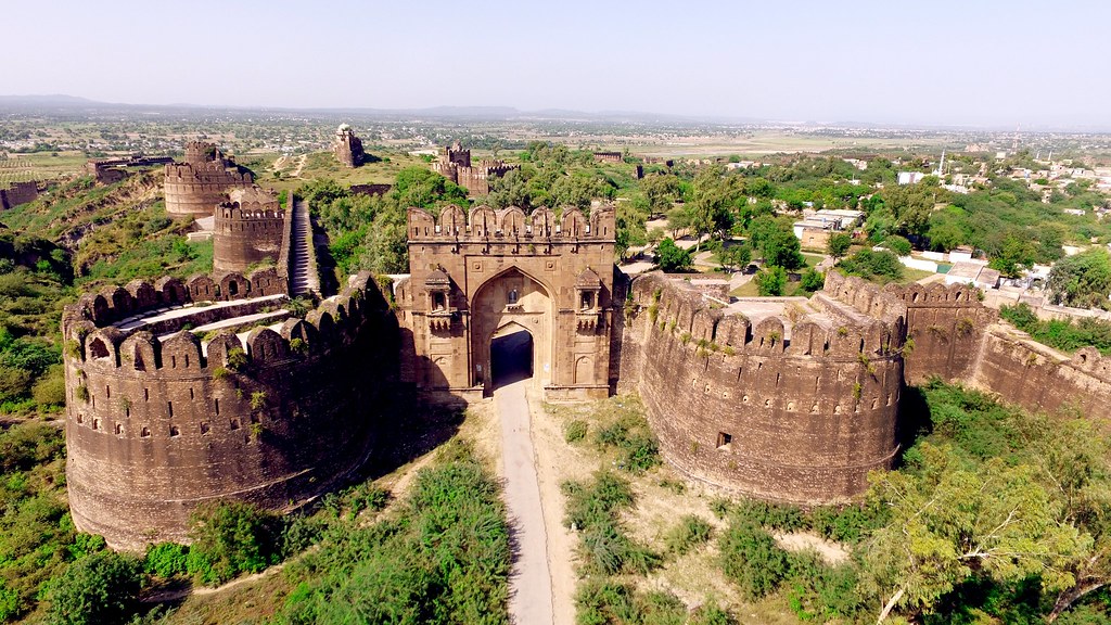 rohtas fort aerial view in Dina Jhelum punjab