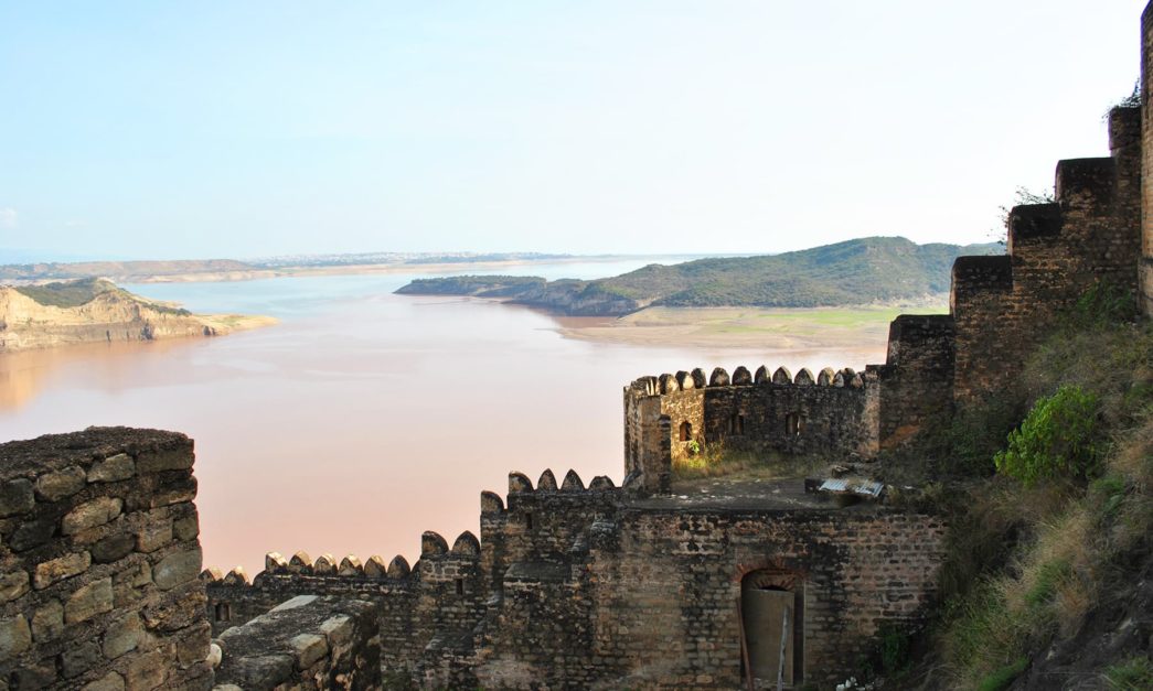 View from Ramkot Fort of Mangla Dam Lake