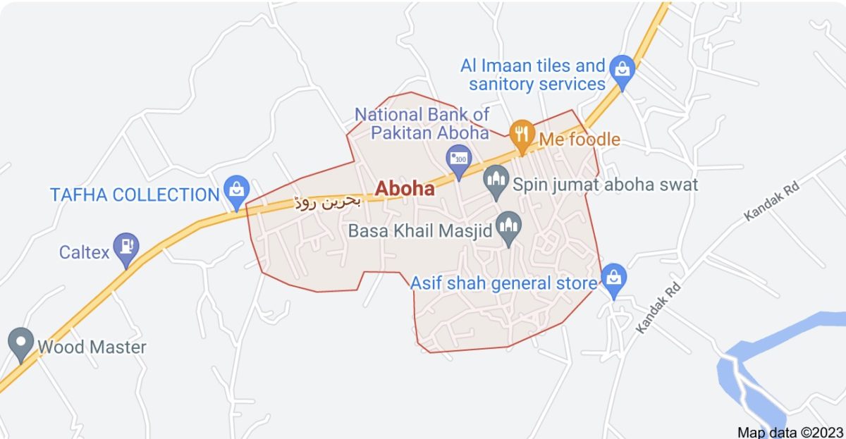 google map of aboha swat