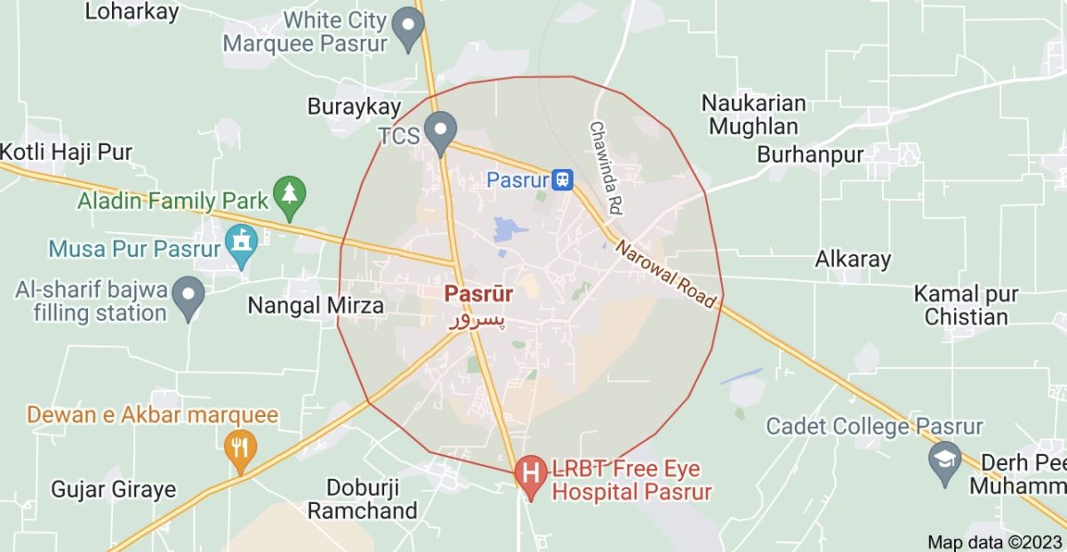 Pasrur google map