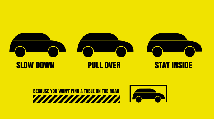 steps to be safe during earthquake if you are in a Vehicle