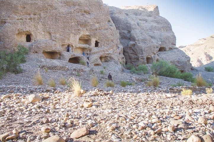 Tourist visiting cave city Balochistan