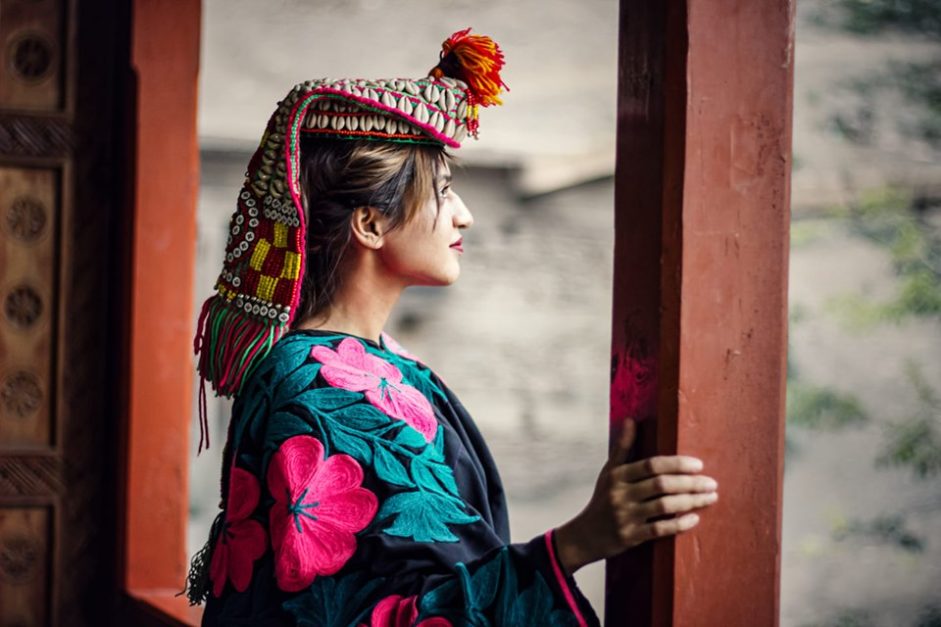 a girl in kalash cultural attire