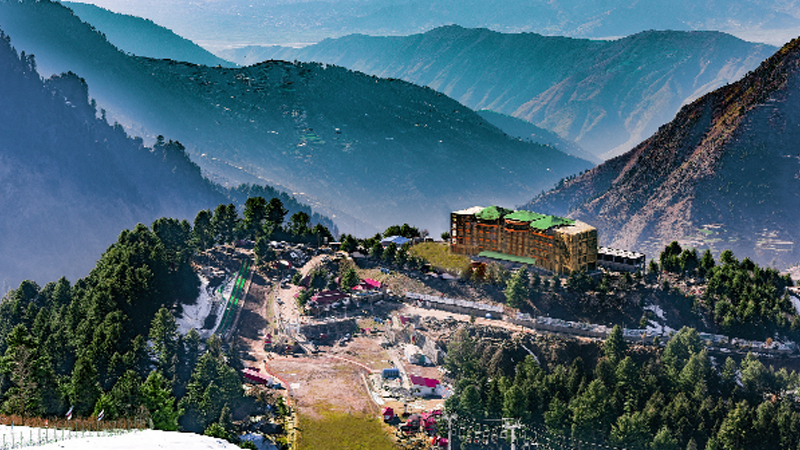 aerial view of pearcl continental hotel at malam jabba