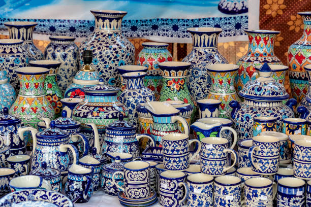 beautiful pottery at display