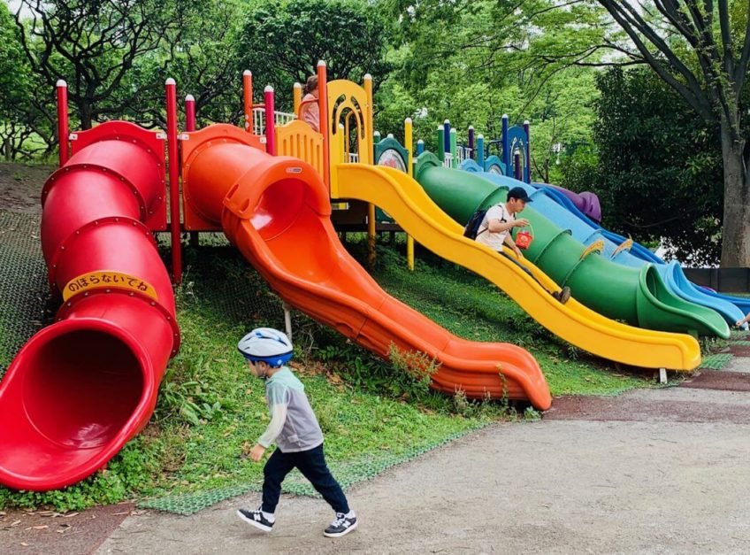 colourful Slides at Japanese Park