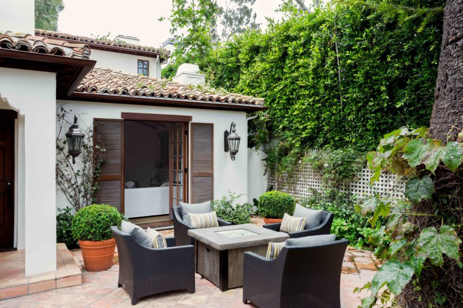 courtyard of a Spanish style house