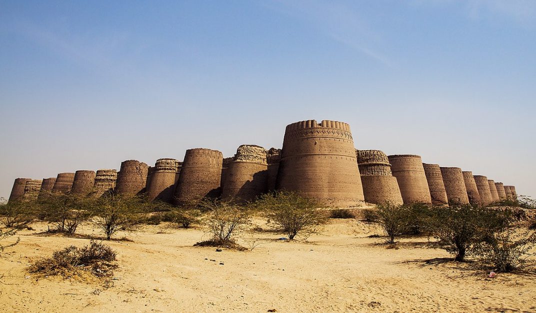 exterior view of derawar fort at uch sharif