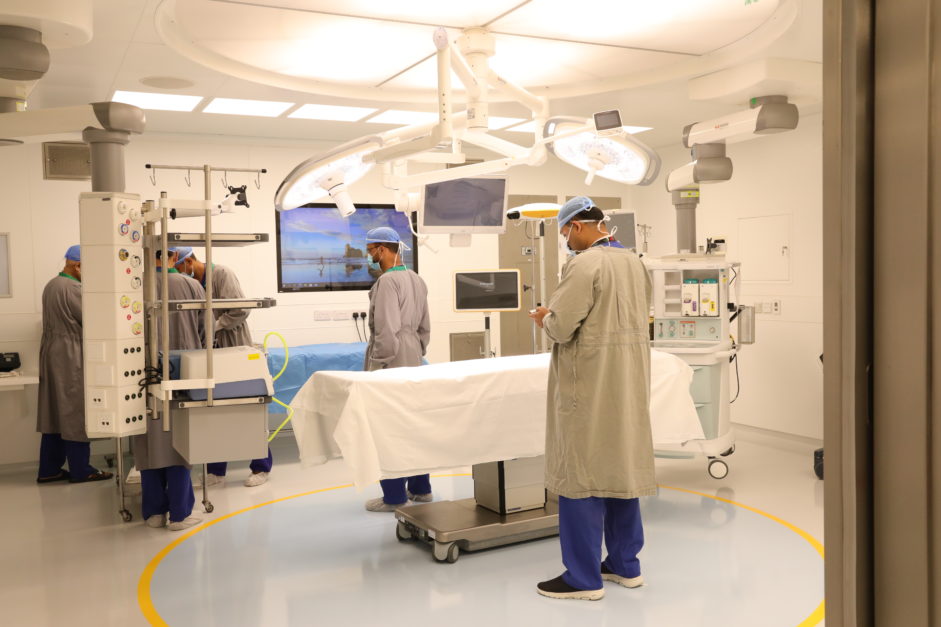 inside view of operation theatre of aga khan hyderabad hospital