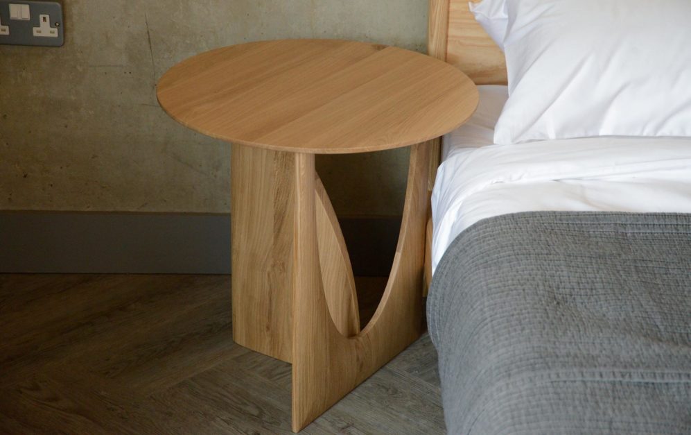 modern geometric side table design