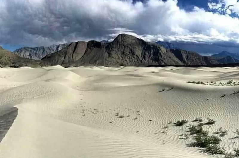 panoramic view of katpana desert